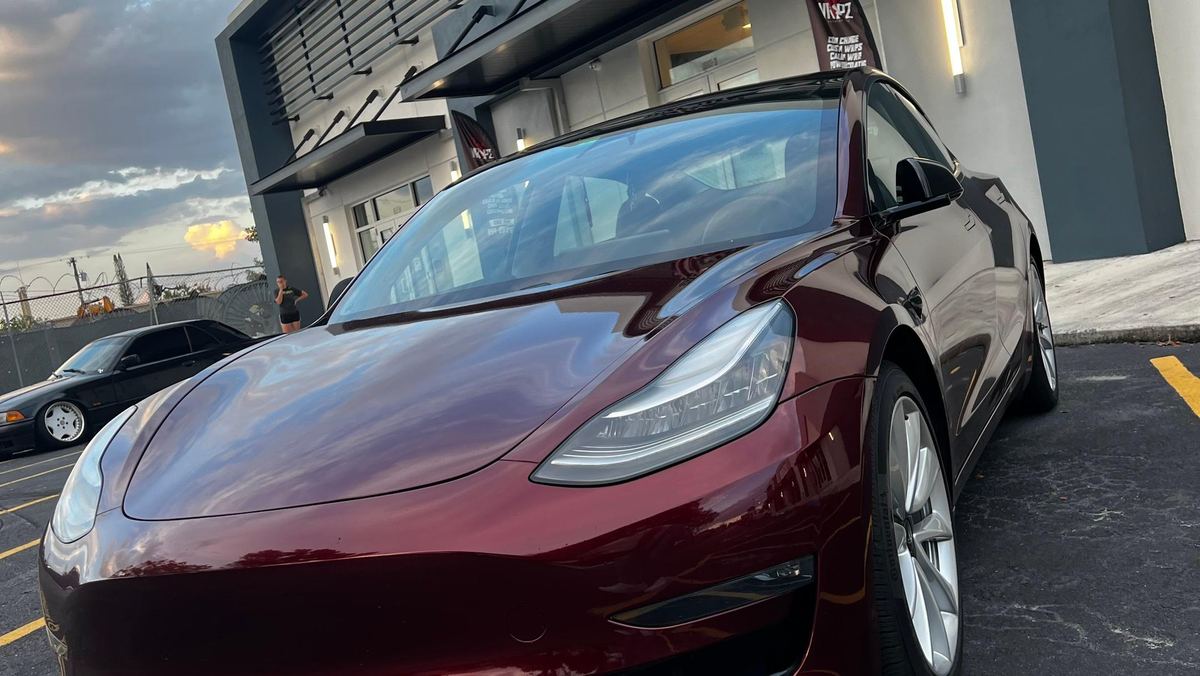 2019 Model 3 Long Range (Tesla) from the RoboRide fleet