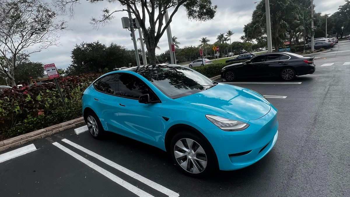 2022 Model Y Long Range (Tesla) from the RoboRide fleet